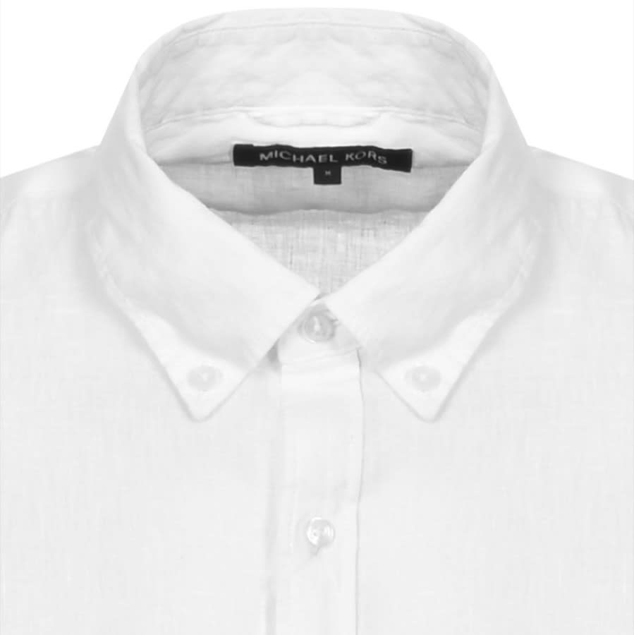 Alternative Image for ProductMichael Kors Linen Short Sleeve Shirt White3